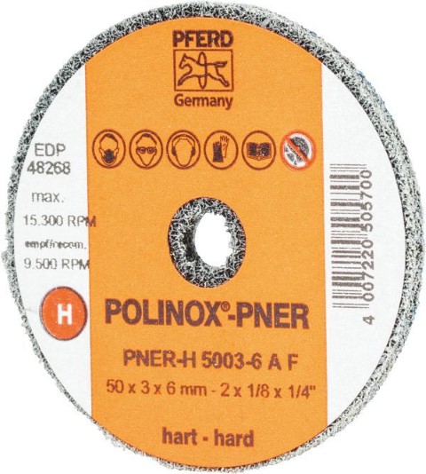 PFERD POLINOX RING WHEEL UNITIZED DISC PNER-H 5003-6 A FINE